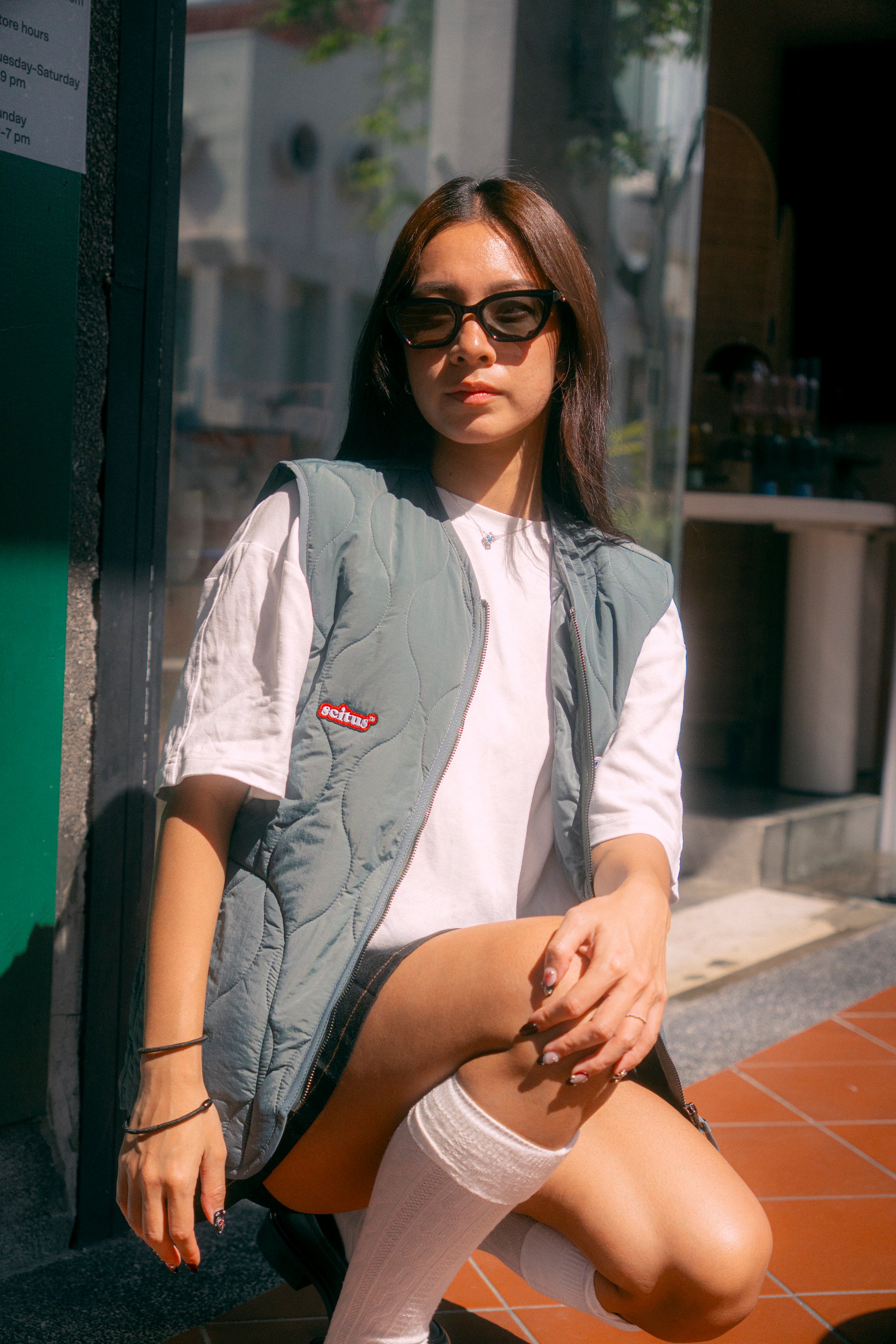 Patchwork Theory Vest (Blue)