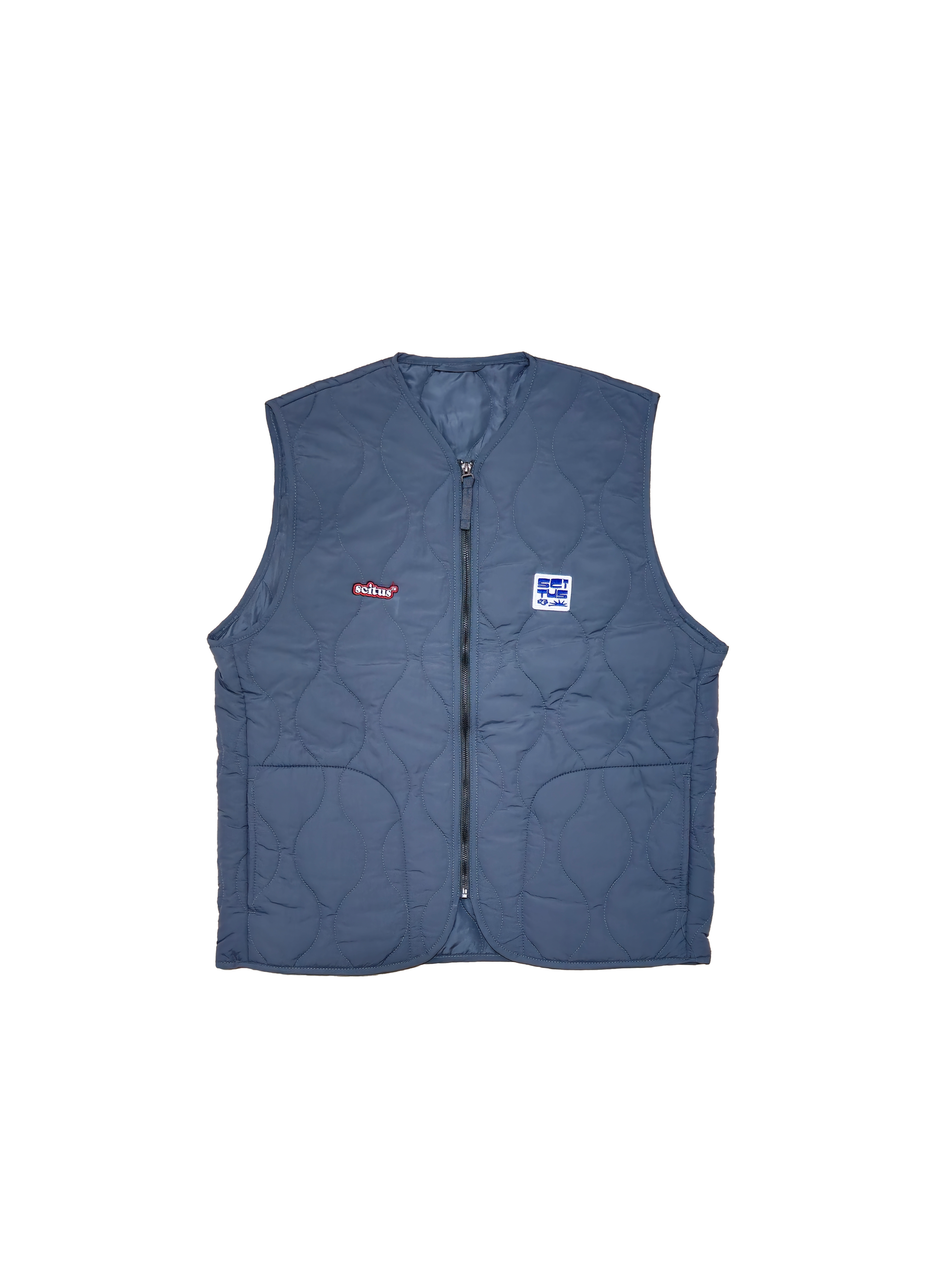 Patchwork Theory Vest (Blue)
